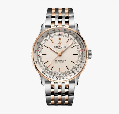 Breitling Navitimer Automatic 41 Stainless Steel &amp; 18K Red Gold – Beige Dial – Two-Tone Bracelet – U17329F41G1U1