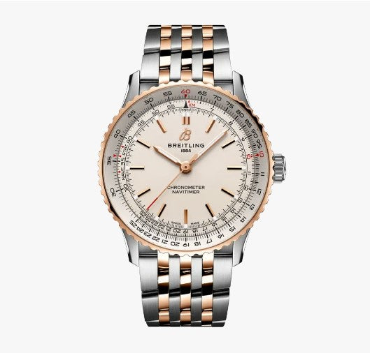 Breitling Navitimer Automatic 41 Stainless Steel &amp; 18K Red Gold – Beige Dial – Two-Tone Bracelet – U17329F41G1U1