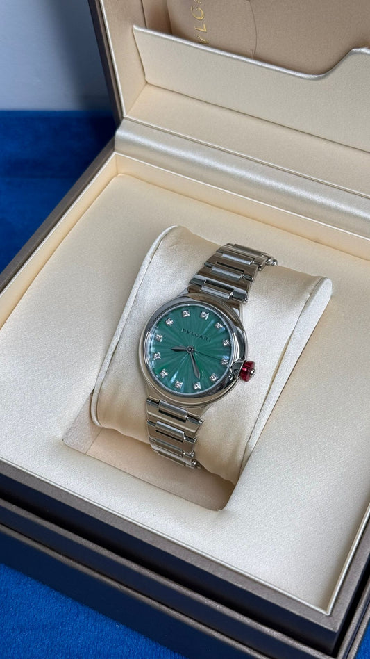 Bvlgari LVCEA - 33 MM &nbsp;- Stainless Steel - Green Diamond Dial - 103728