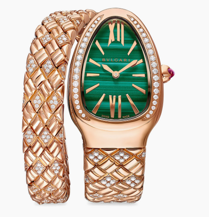 Bvlgari Serpenti Spiga - 35 MM - Rose Gold - Malachite Green Dial - Limited Edition - 103657