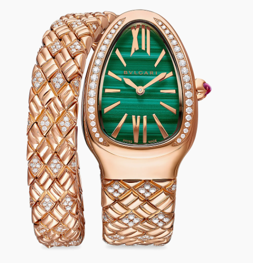 Bvlgari Serpenti Spiga - 35 MM - Rose Gold - Malachite Green Dial - Limited Edition - 103657