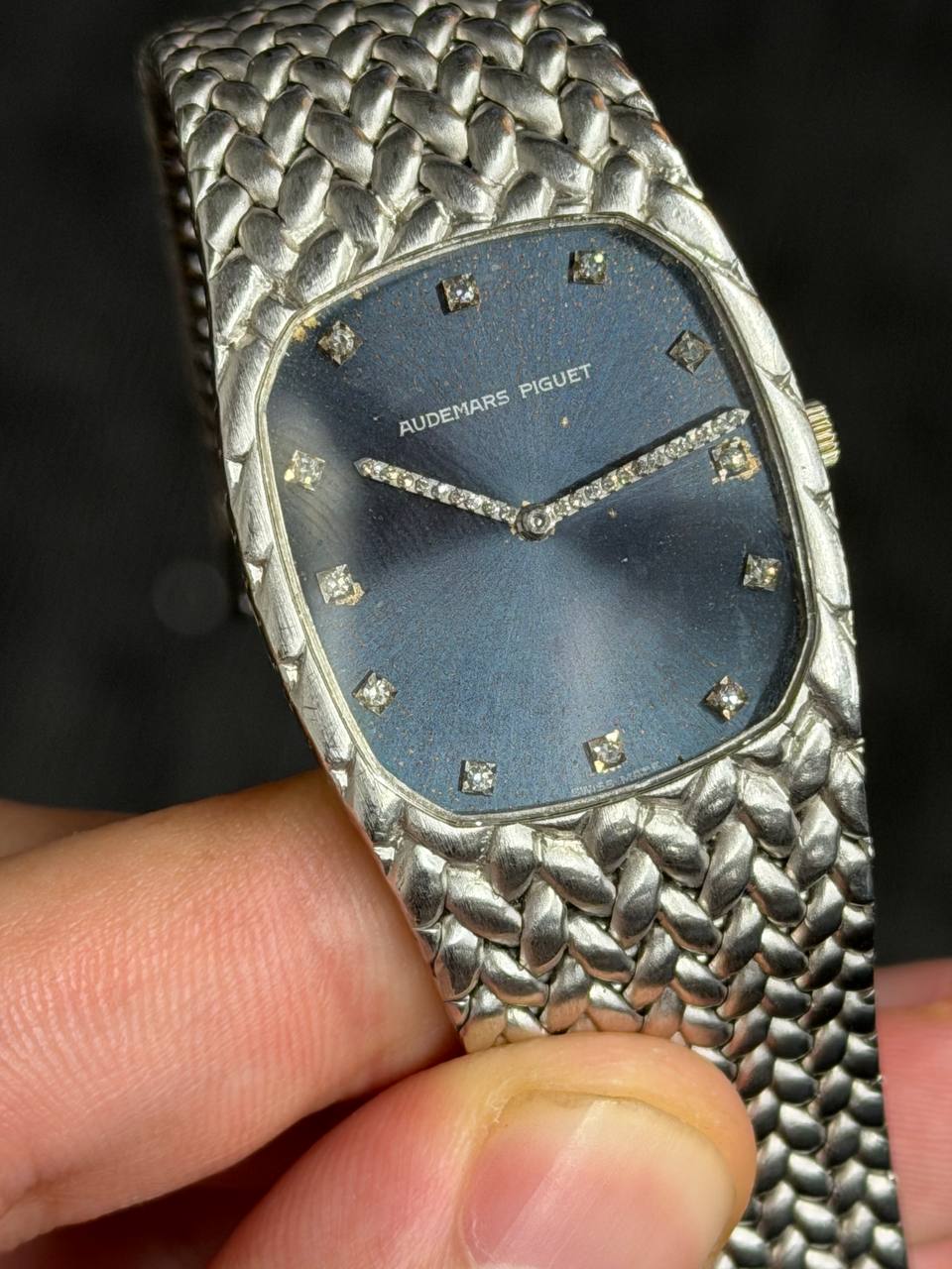 Audemars Piguet Cobra - 18K White Gold - Blue Matte Diamond-Set Dial & Hands - Manual Wind - Ref. C04285 #B22774