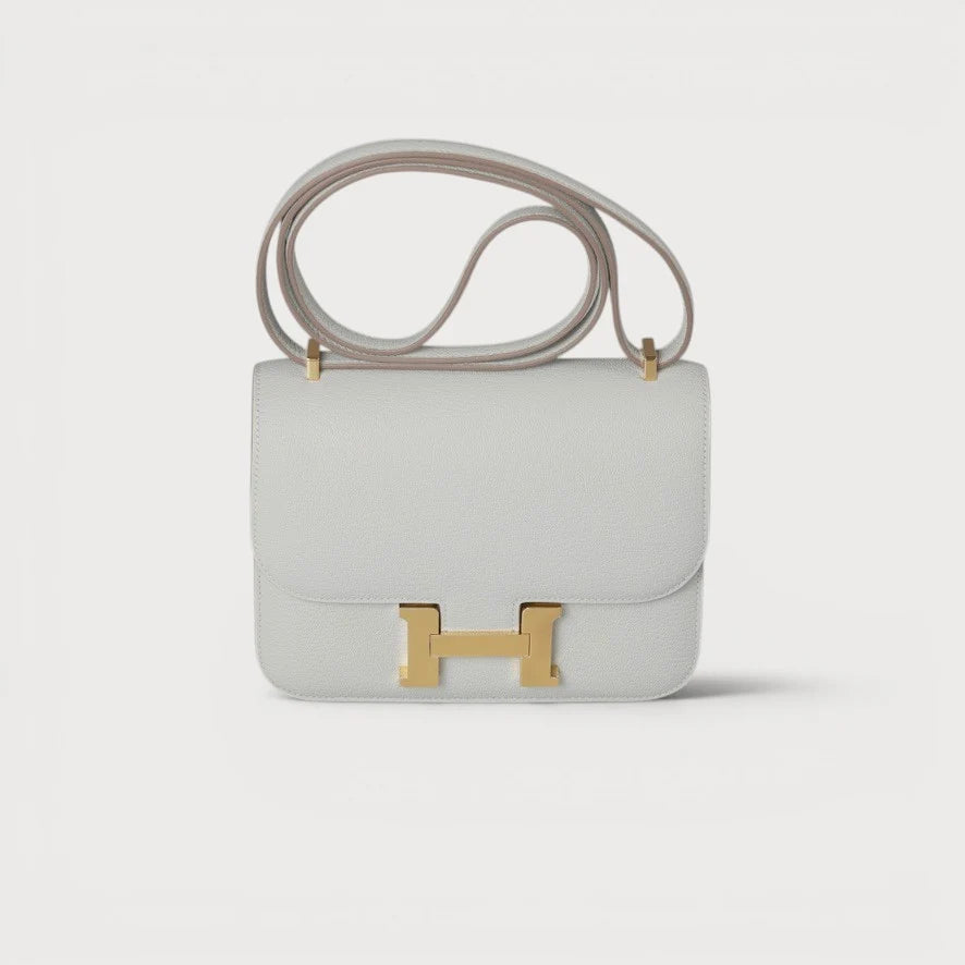 Hermès Mini Constance 18 - Gris Perle - Chevre Mysore - Gold Hardware - C18GPCMGHW