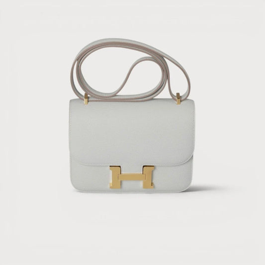 Hermès Mini Constance 18 - Gris Perle - Chevre Mysore - Gold Hardware - C18GPCMGHW