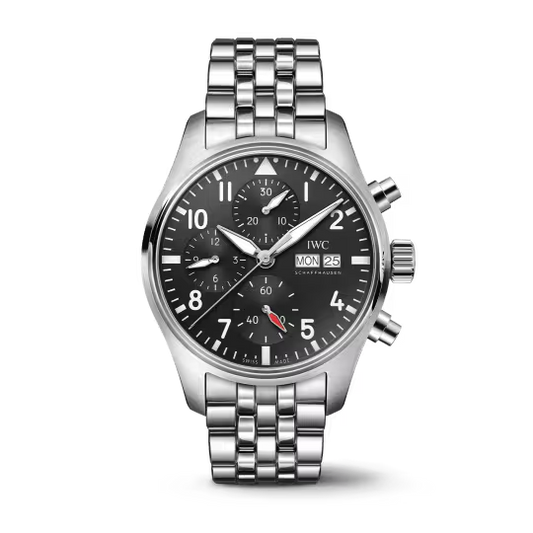 IWC Pilot's - Chronograph - Steel - 41 MM - Black Dial - IW388113  nyc watcher nyc watches