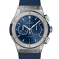 Hublot Classic Fusion Chronograph Titanium Blue 42 MM - Blue Rubber Strap - Satin Blue Sunburst Dial - 541.NX.7170.RX