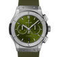 Hublot Classic Fusion Chronograph Titanium Green 42 MM - Green Rubber Strap - Satin Sunburst Green Dial - 541.NX.8970.RX