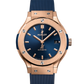 Hublot Classic Fusion King Gold blue 38 MM - Blue Rubber Strap - Blue Dial - 565.OX.7180.RX