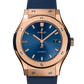 Hublot Classic Fusion King Gold blue 42 MM - Blue Rubber Strap - Blue Dial - 542.OX.7180.RX