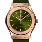 Hublot Classic Fusion King Gold Green 45 MM - Green Rubber Strap - Green Dial - 511.OX.8980.RX