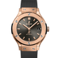 Hublot Classic Fusion Racing Grey King Gold 38 MM - Grey Rubber Strap - Satin Sunrays Gray Dial -  565.OX.7081.RX