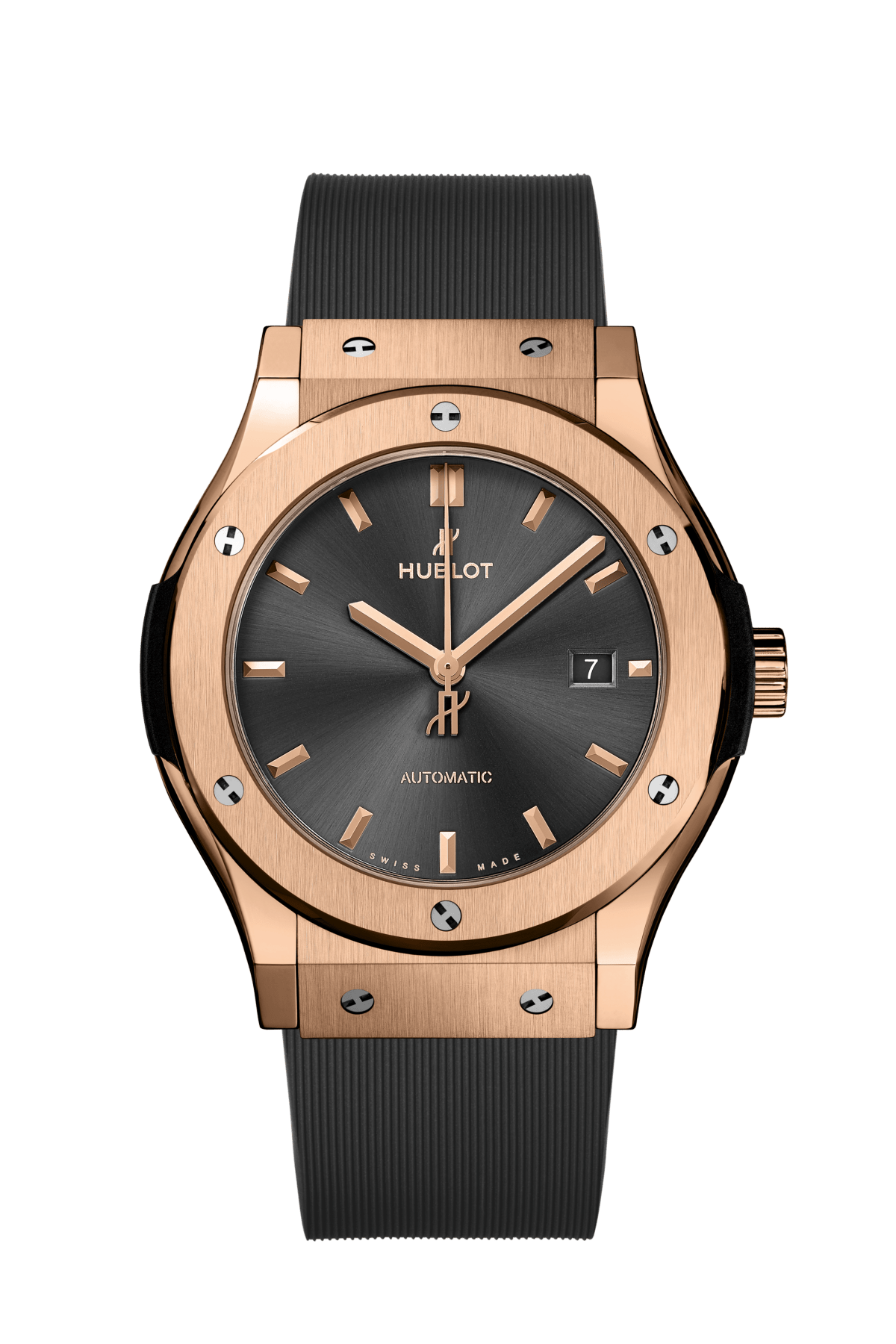 Hublot Classic Fusion Racing Grey King Gold 42 MM - Grey Rubber Strap - Grey Dial - 542.OX.7081.RX