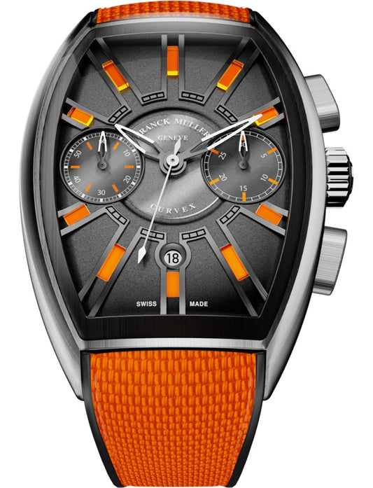 Franck Muller Curvex CX Flash - 36 MM - Steel - Orange Dial - CX 36 CC DT FLASH ACBR TTNRBR