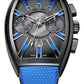 Franck Muller Curvex CV Flash - 36 MM - Steel - Blue & Black Dial - CX 36 CC DT FLASH ACNRBR ACBR