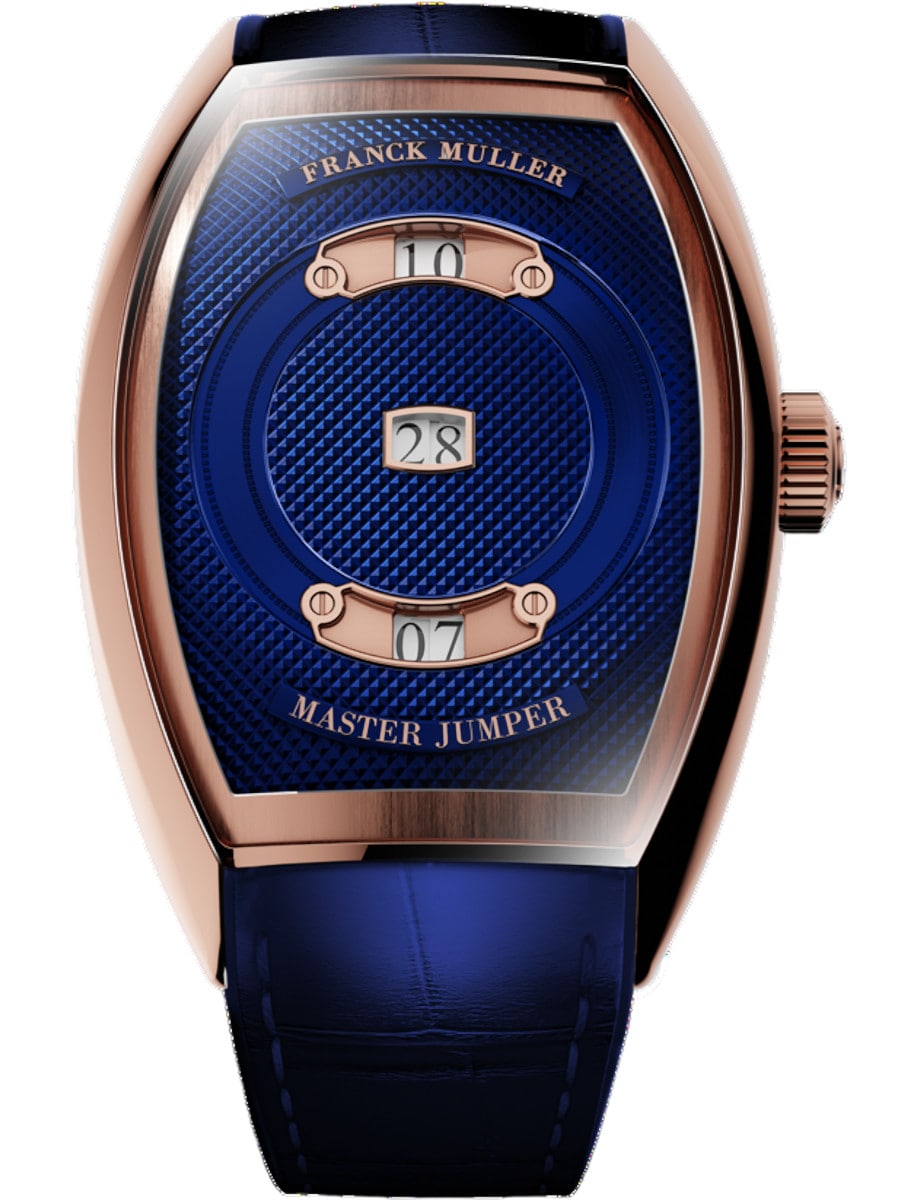 Franck Muller Curvex CX Master Jumper - 40 MM - 18k Rose Gold - Blue Dial - CX38MJ5N5NBRBL