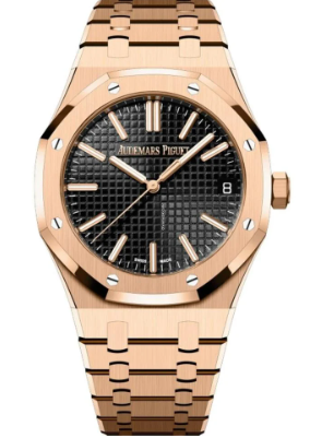 Audemars Piguet Royal Oak Pink Gold Selfwinding 41 MM - Pink Gold Bracelet - Black Dial - 15510OR.OO.1320OR.04