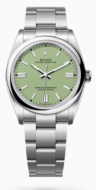 Rolex Oyster Perpetual - Stainless Steel - 36 MM - Oyster Bracelet - Pistachio Dial - 126000-0011