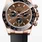 Rolex Everose Gold Cosmograph Daytona Watch - 40 MM - Oysterflex Strap - Black Ceramic Bezel - Chocolate and Black Index Dial - 126515LN-0010