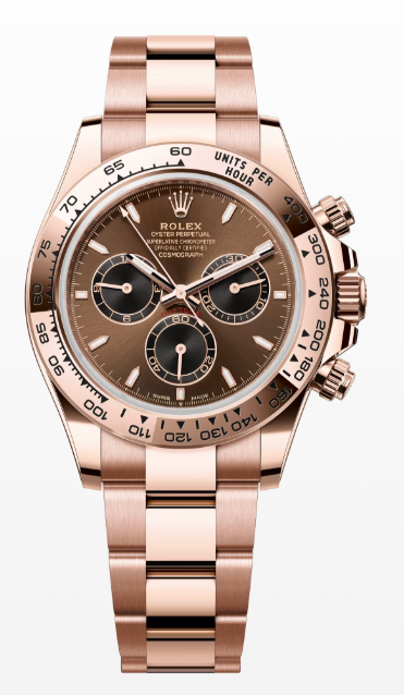 Rolex Everose Gold Cosmograph Daytona Watch - 40 MM - Oyster Bracelet - Rose Gold Bezel - Chocolate And Black Index Dial - 126505-0005