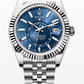 Rolex Stainless Steel & White Gold Sky Dweller Watch - 42 MM - Jubilee Bracelet - Blue Dial - 326934 blij