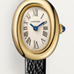 Cartier Baignoire Yellow Gold 24.6 MM (Mini model) - Black Patent Leather Strap - Silvered Dial - WGBA0075