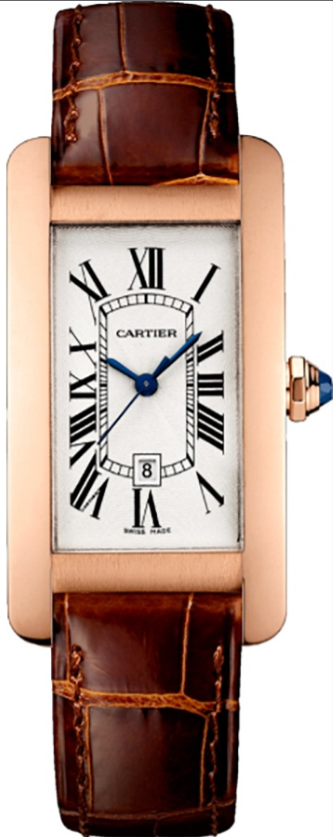 Cartier - Tank Americaine - 41.6 MM x 22.6 MM - Rose Gold - Silver Dial - W2620030
