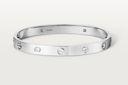 Cartier Love Bracelet - White Gold - 4 Diamonds - B6035817