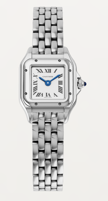 Cartier Panthére De Cartier Stainless Steel (Mini Model) 25 MM x 19 MM - Stainless Steel Bracelet - Stainless Steel Bezel - &nbsp;Silver Dial - WSPN0012