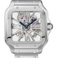 Cartier Santos de Cartier Steel 39.8 MM (Large model) - Steel Bracelet - Openworked Dial - WHSA0007