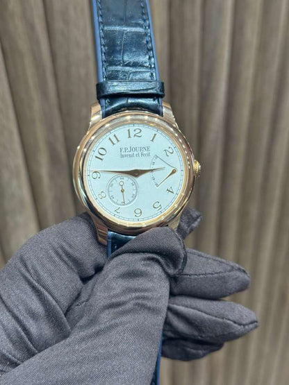 F.P. Journe Chronomètre Souverain CS Rose Gold 40 MM - Alligator Leather Strap - White Dial - Chronomètre Souverain