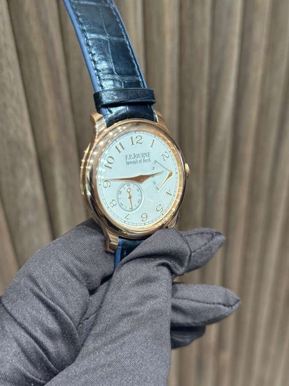 F.P. Journe Chronomètre Souverain CS Rose Gold 40 MM - Alligator Leather Strap - White Dial - Chronomètre Souverain