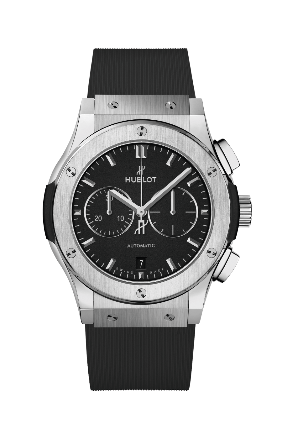 Hublot Classic Fusion Chronograph Titanium 42 MM - Black Rubber Strap - Matte Black Dial - 541.NX.1171.RX