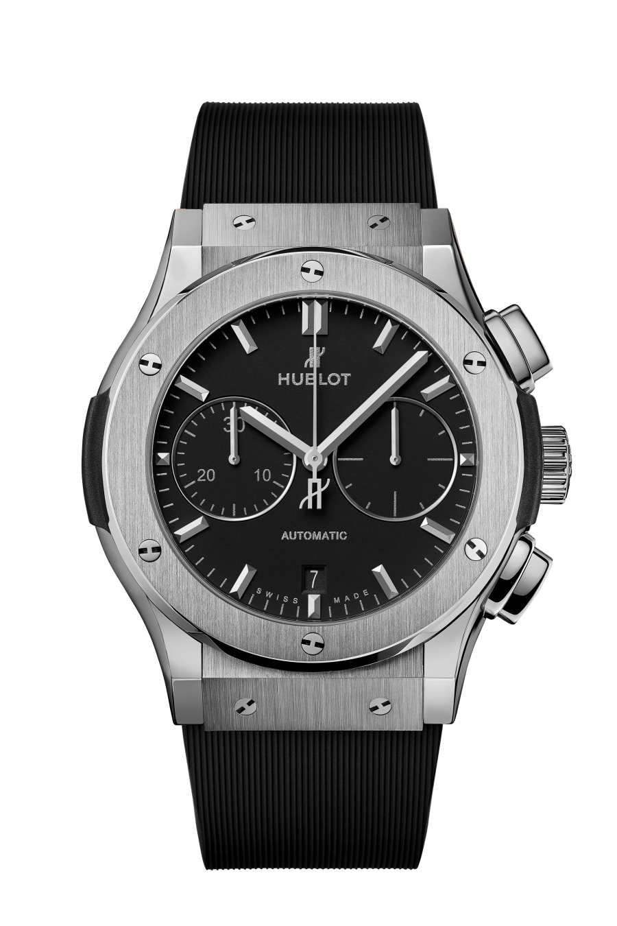 Hublot Classic Fusion Chronograph Titanium 45 MM - Black Rubber Strap - Matte Black Dial - 521.NX.1171.RX