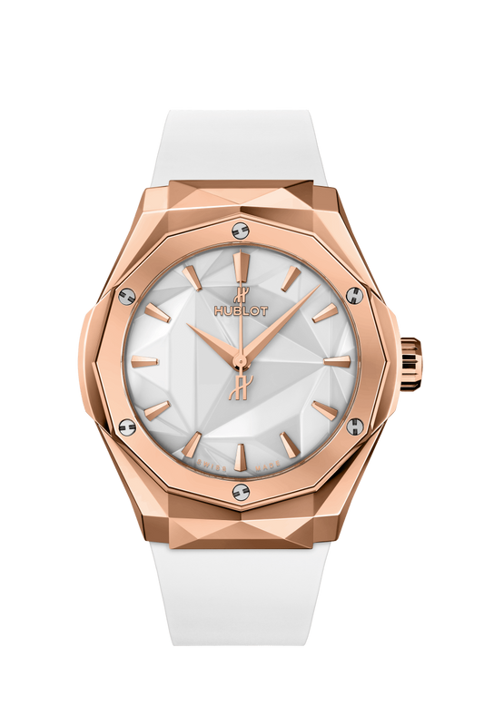 Hublot Classic Fusion Orlinski King Gold White 40 MM - White Rubber Strap - Polished White Dial - 550.OS.2200.RW.ORL20