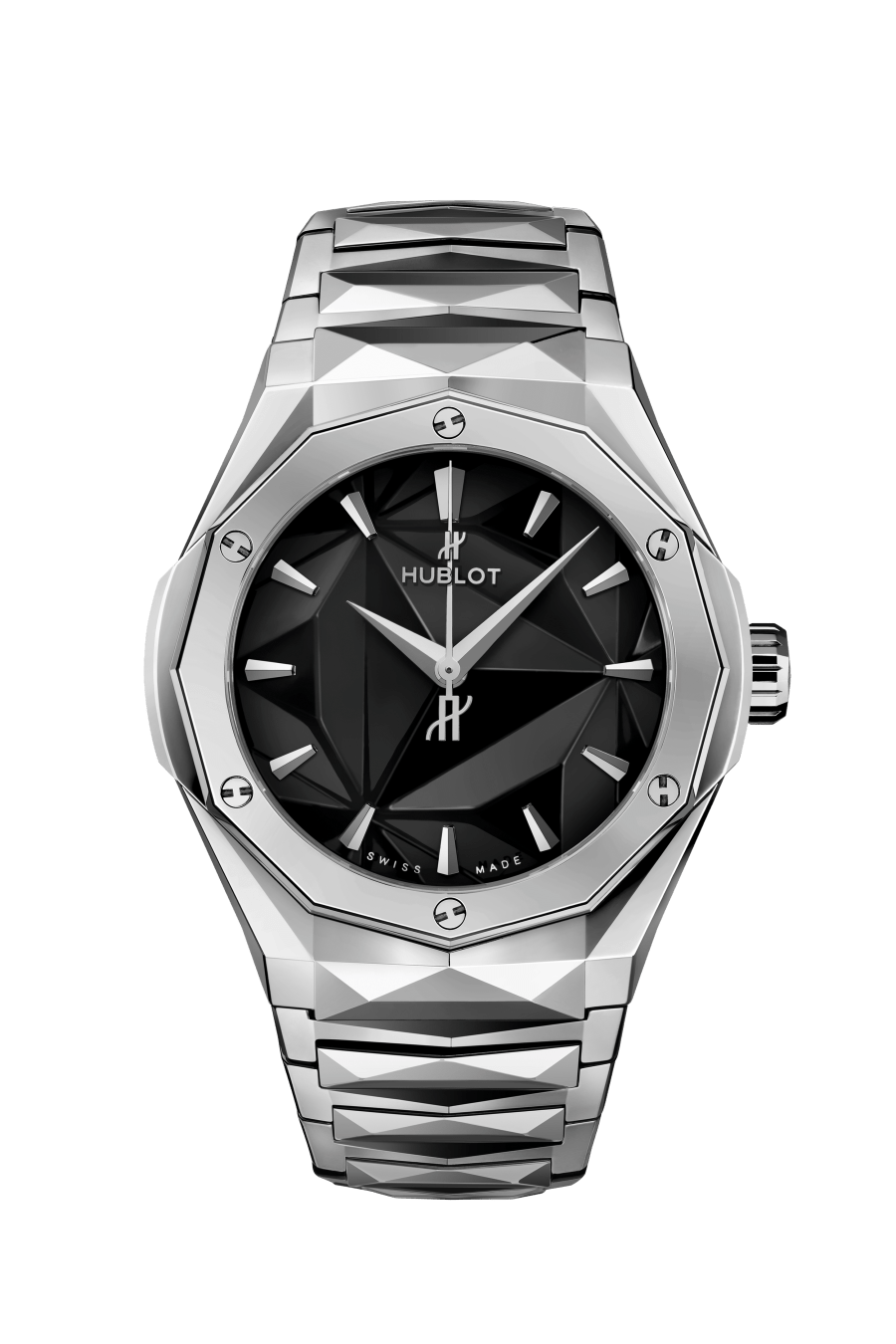 Hublot Classic Fusion Orlinski Titanium 40 MM - Titanium Bracelet - Polished Black Dial - 550.NS.1800.NS.ORL22