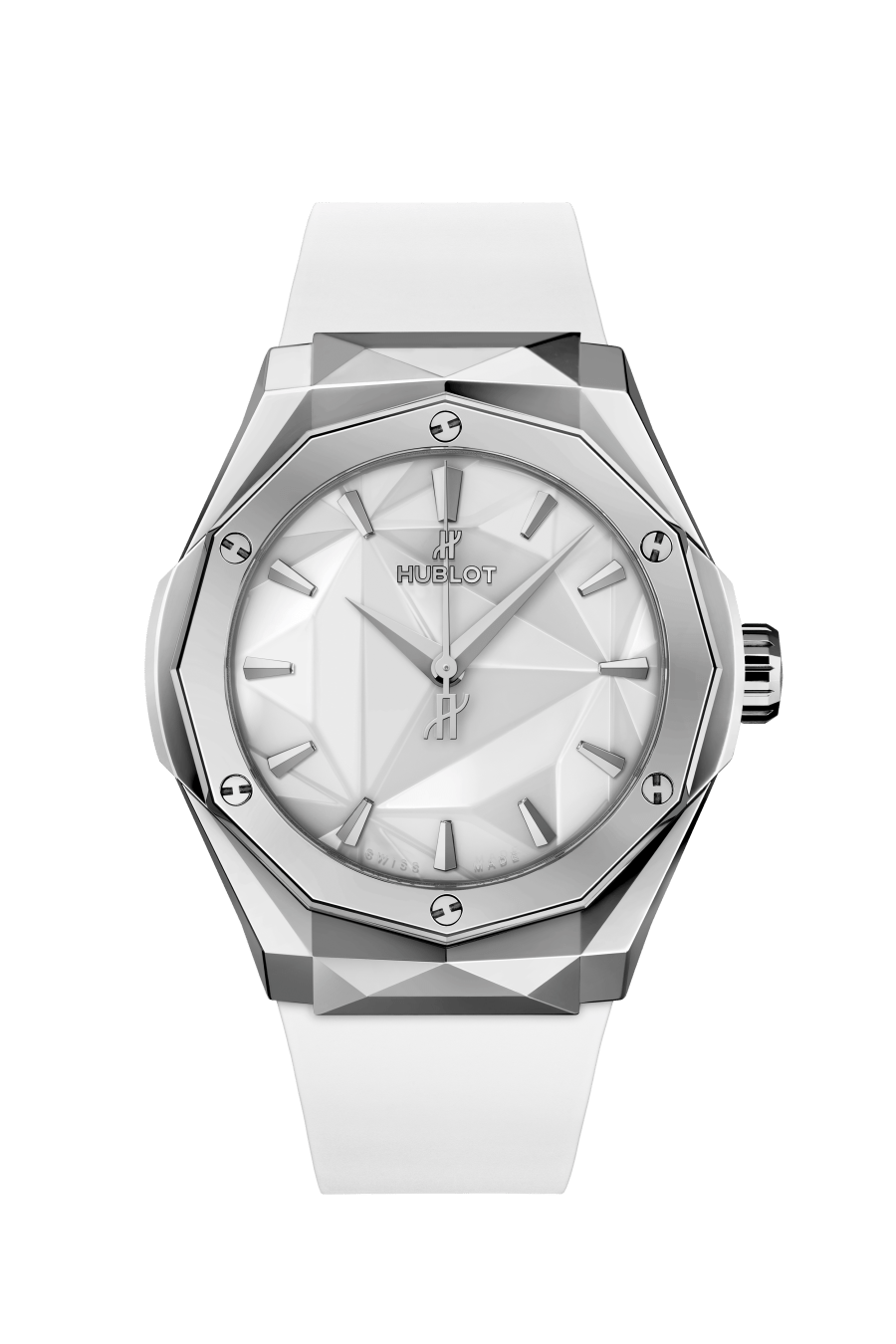 Hublot Classic Fusion Orlinski Titanium White 40 MM - White Rubber Strap - Polished White Dial - 550.NS.2200.RW.ORL20