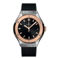 Hublot Classic Fusion Titanium King Gold 33 MM - Black Rubber Strap - Rose Gold Bezel - Black Dial - 581.NO.1480.RX