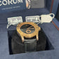 Corum Romvlvs - 41 MM Rose Gold - Black Dial - Black Leather Strap - 02.0002