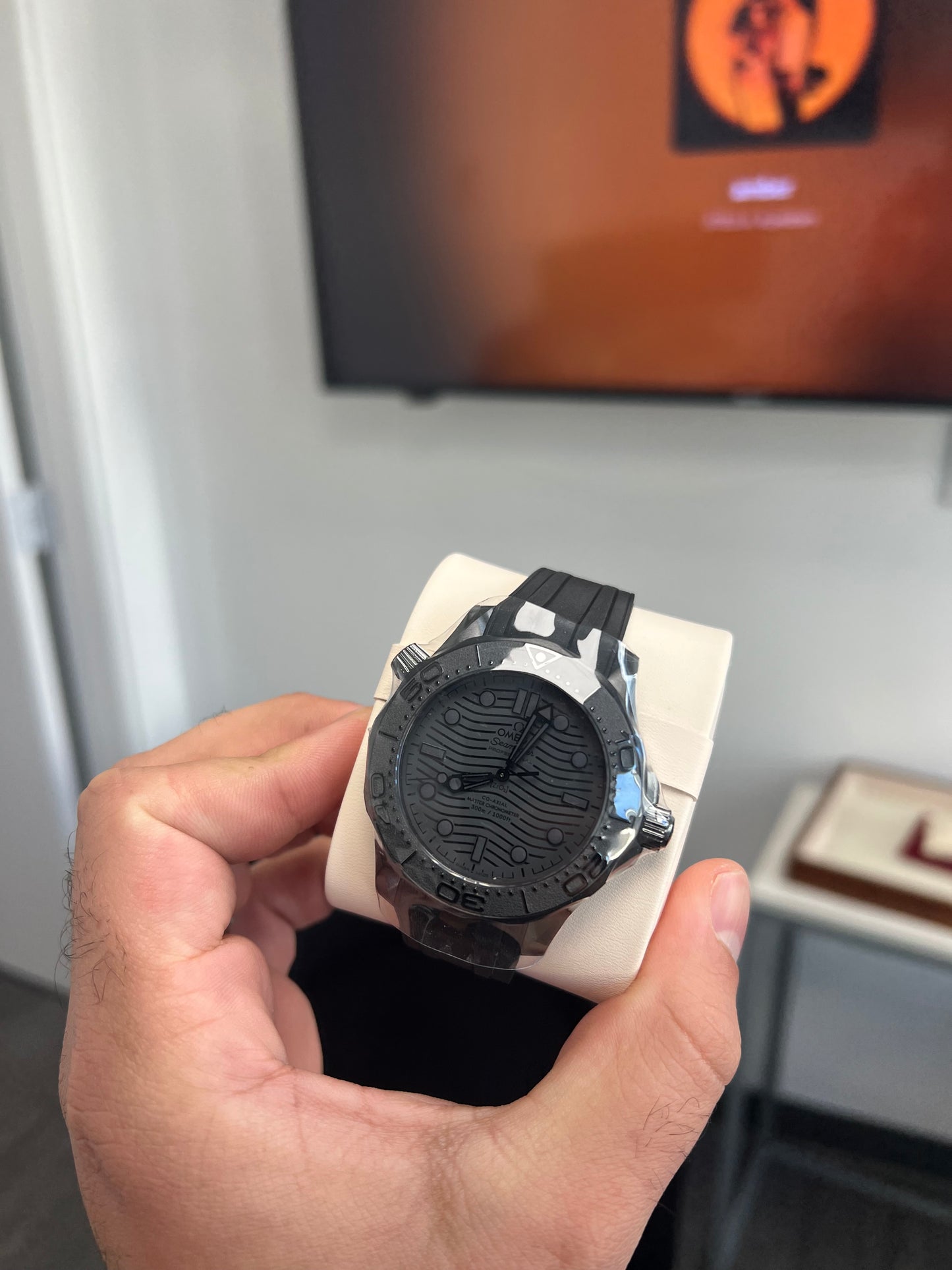 Omega Seamaster Black Ceramic 43.5 MM - Black Rubber Strap - Black Dial - 210.92.44.20.01.003