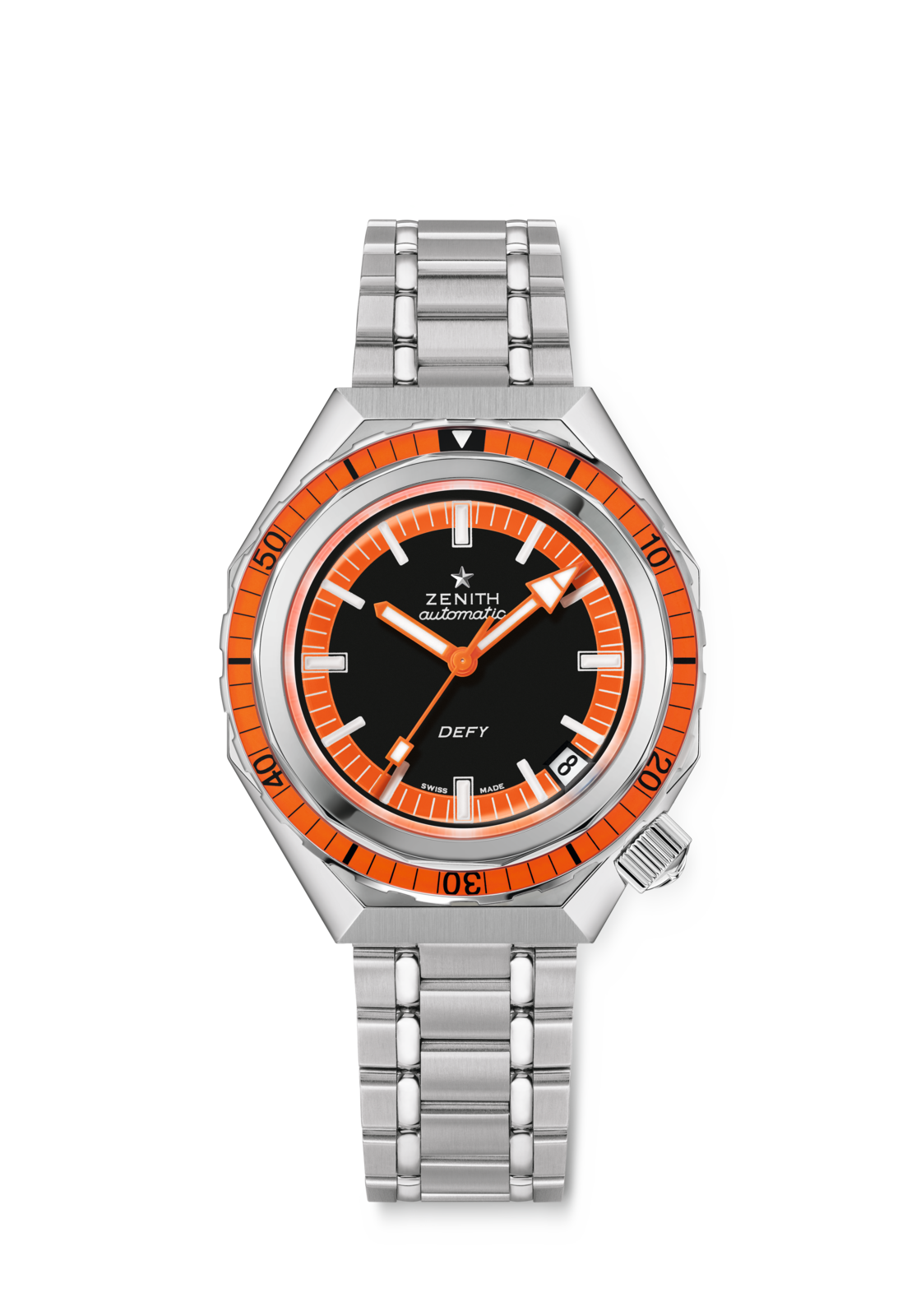 Zenith DEFY Revival - 37 MM - Stainless Steel - Black and Orange Dial - 03.A3648.670/21.M3648