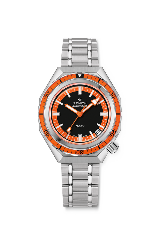 Zenith DEFY Revival - 37 MM - Stainless Steel - Black and Orange Dial - 03.A3648.670/21.M3648