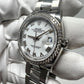 Rolex Stainless Steel And White Gold Datejust - 36 MM - Oyster Bracelet - Diamond Bezel - White Roman Dial - 126284RBR wro