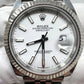 Rolex Stainless Steel and White Gold Datejust 41 Date Watch - 41 MM - Jubilee Bracelet - Fluted Bezel - White Dial - 126334 wij