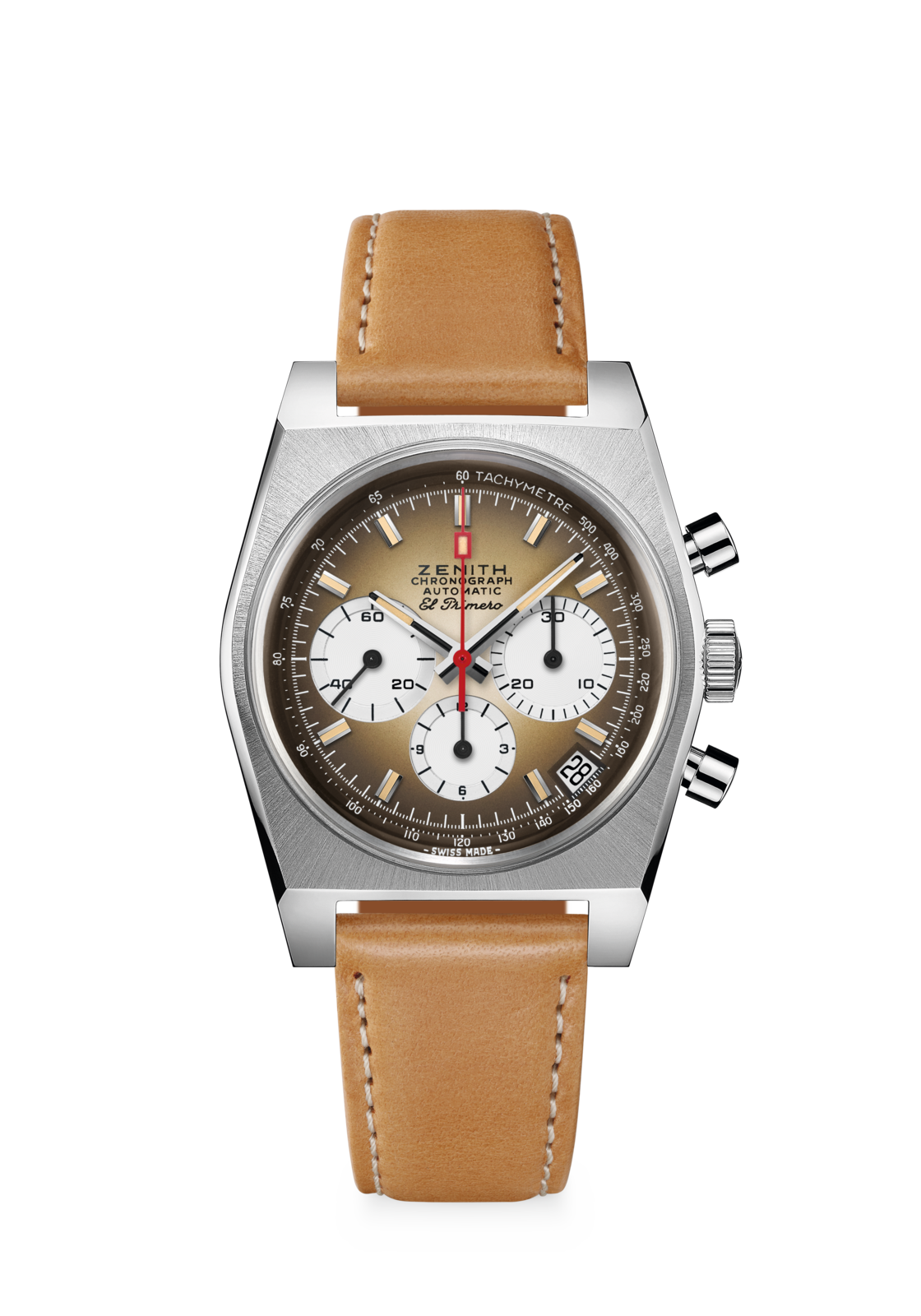 Zenith CHRONOMASTER Revival El Primero A385 - 37 MM - Stainless Steel - Brown Dial - 03.A384.400/385.C855