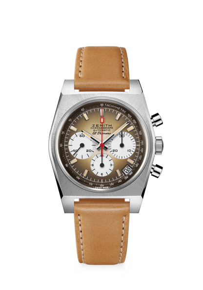 Zenith CHRONOMASTER Revival El Primero A385 - 37 MM - Stainless Steel - Brown Dial - 03.A384.400/385.C855