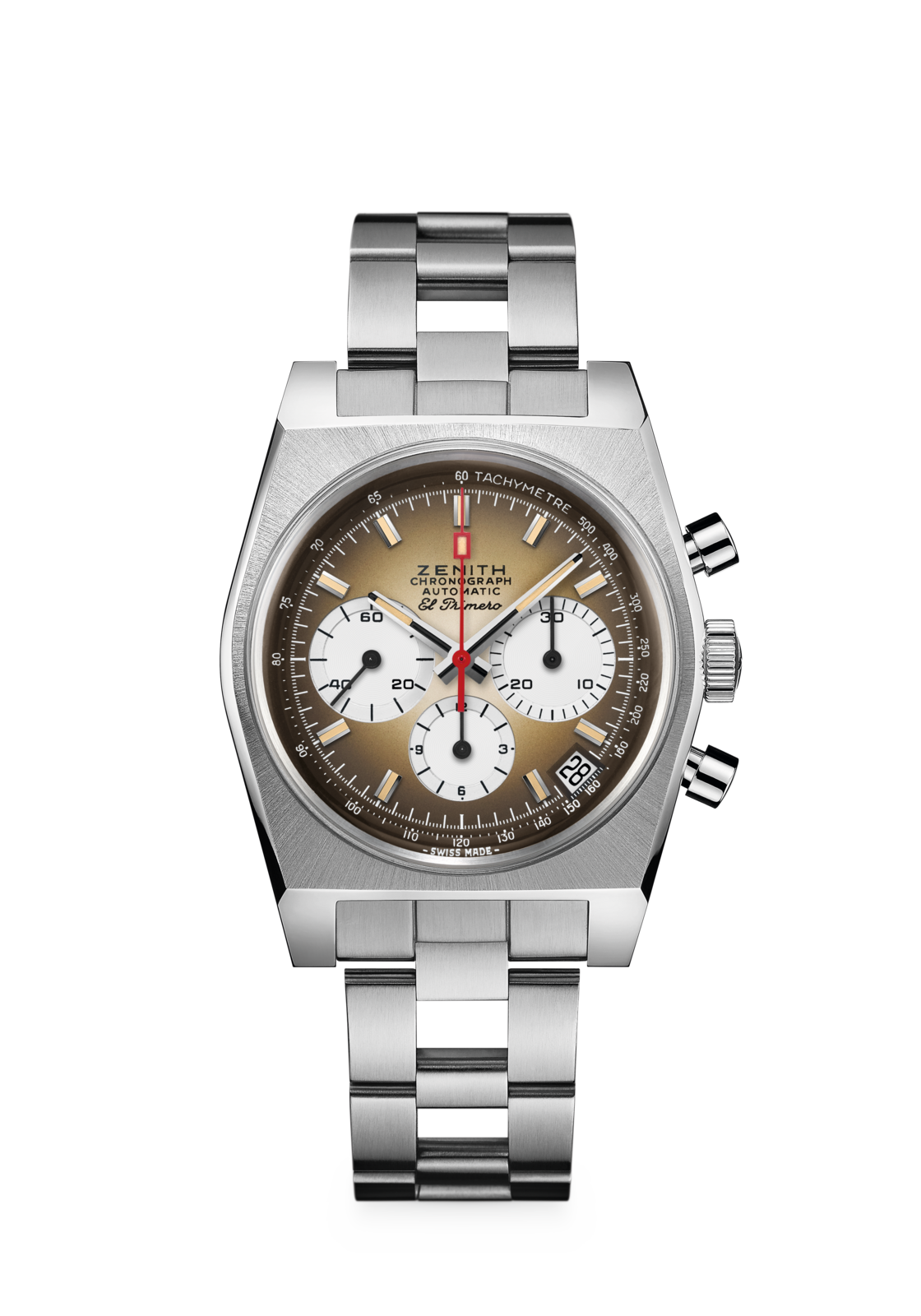 Zenith CHRONOMASTER Revival El Primero A385 - 37 MM - Stainless Steel - Brown Dial - 03.A384.400/385.M385