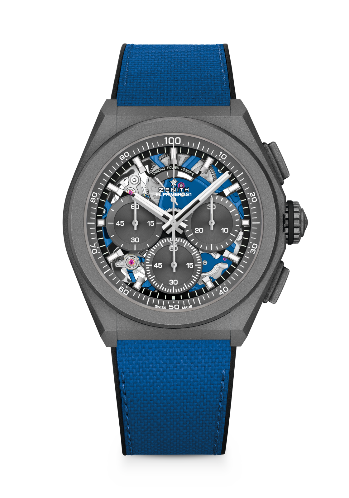 Zenith DEFY 21 ULTRABLUE- 44 MM - Titanium - Openworked Dial - 97.9001.9004/81.R946