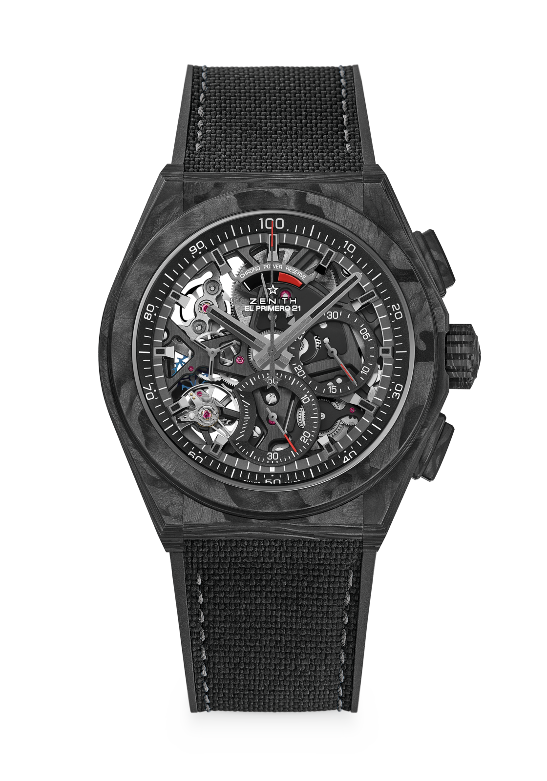 Zenith DEFY 21 - 44 MM - Carbon Fiber - Openworked Dial - 10.9000.9004/96.R921