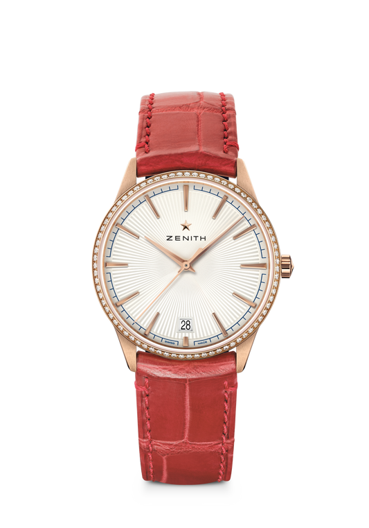 Zenith ELITE Classic - 36 MM - Rose Gold - Diamond Bezel - Silver Dial - 22.3200.670/01.C831