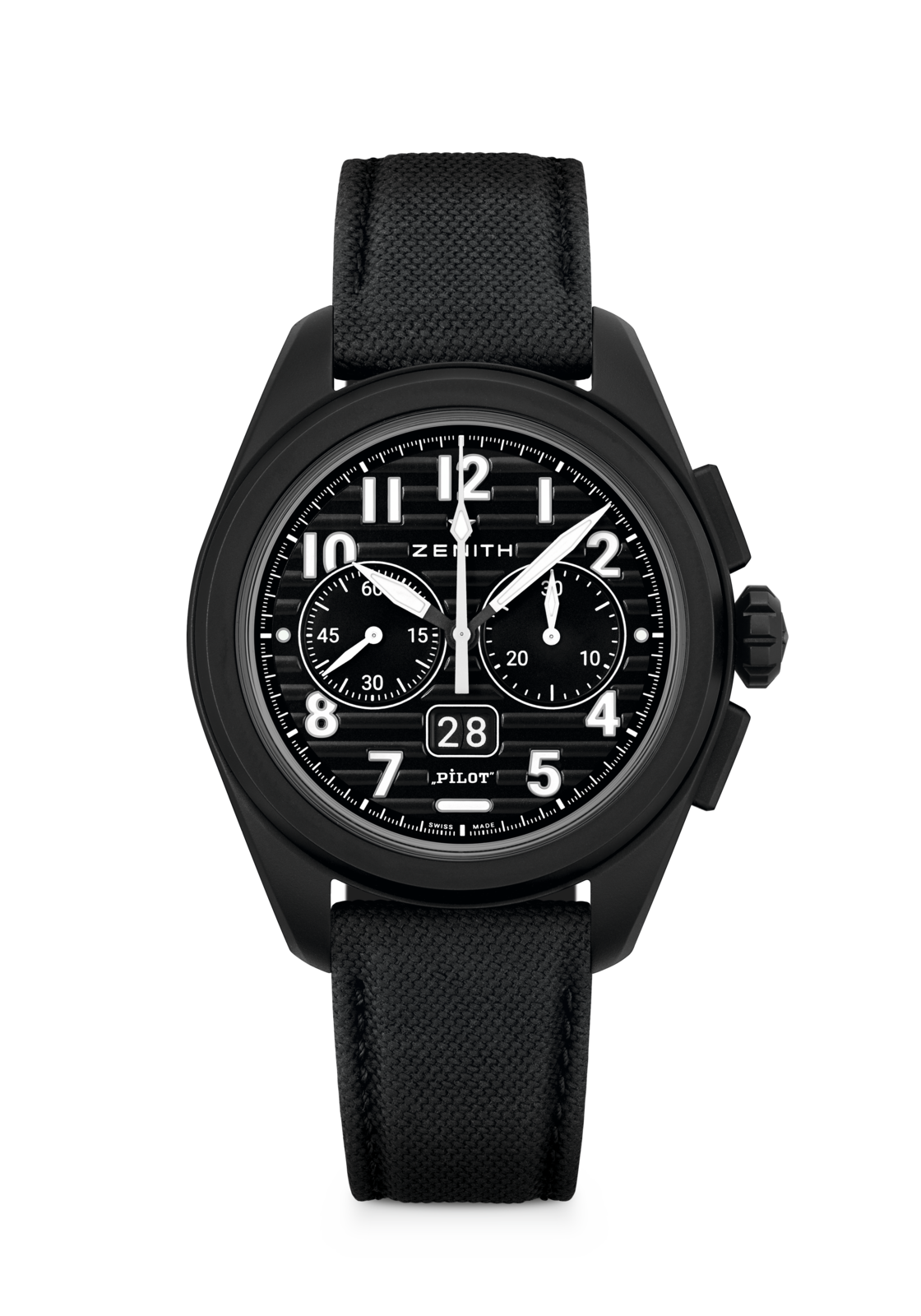 Zenith PILOT Big Date Flyback - 42.5 MM - Ceramic - Black Arabic Dial - 49.4000.3652/21.I001